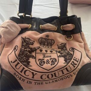 Juicy Couture Pink and Black Women's Bag